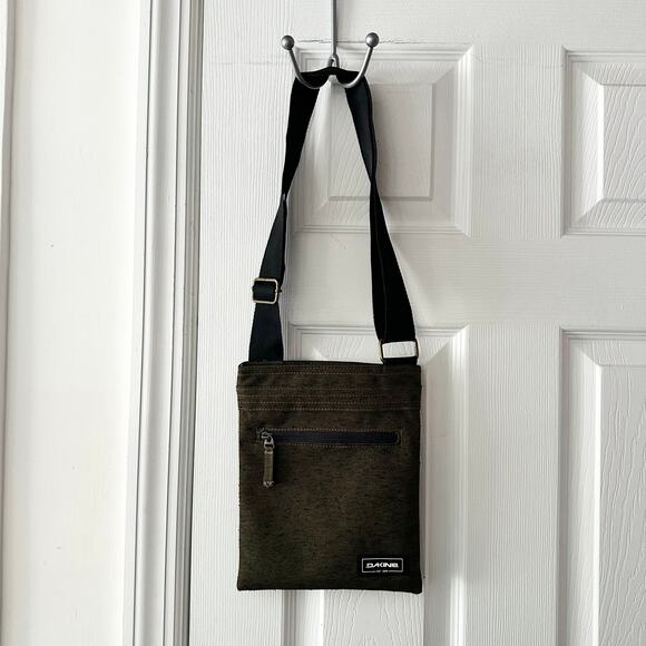 Dakine Jive Hunter Green Speckled Black Slim Crossbody Unisex Bag Adjustable - Picture 1 of 9